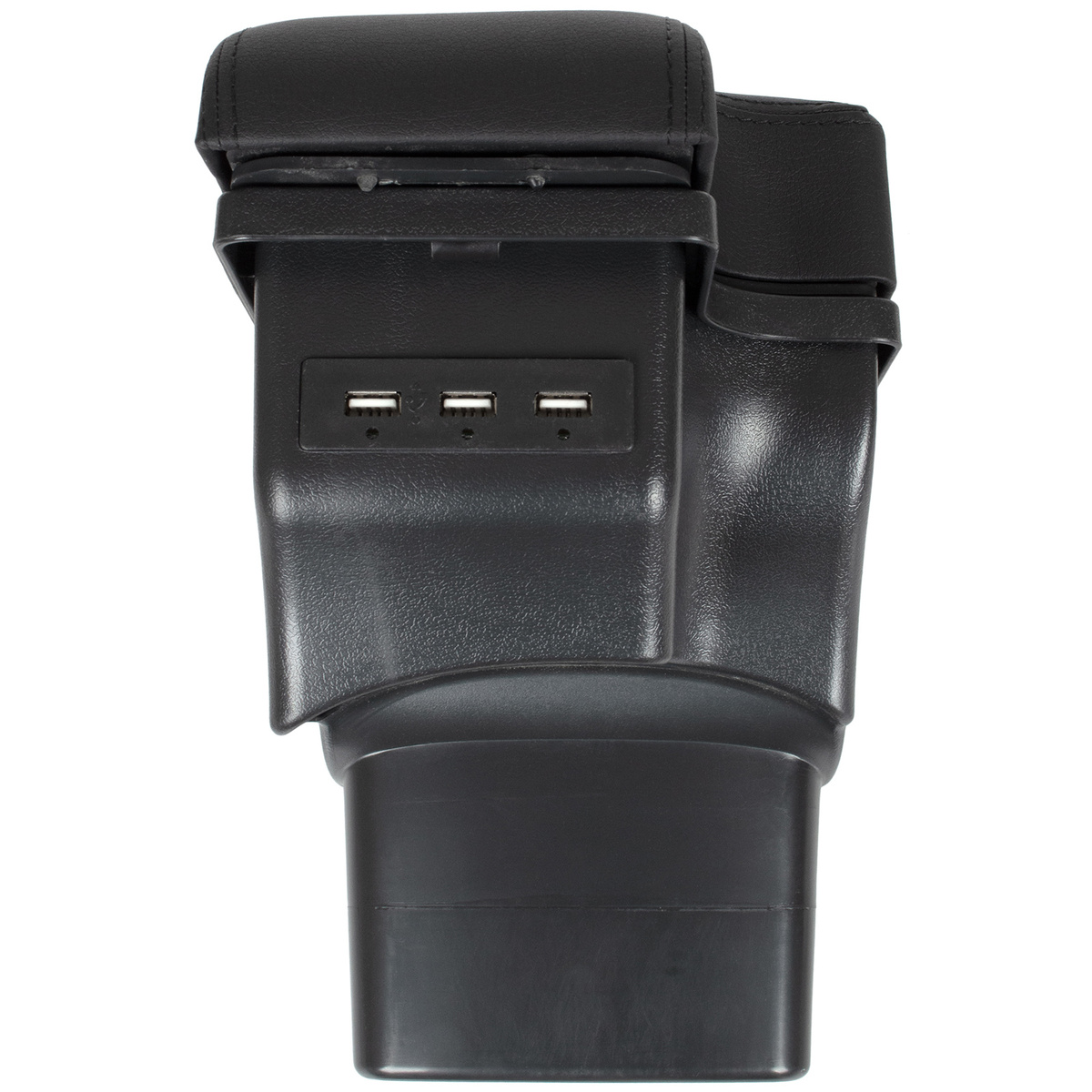 Nissan Juke 10-19 podłokietnik ze schowkiem i hubem USB CZARNA EKOSKÓRA + zestaw montażowy + kabel