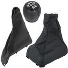 Opel Astra I F 91-02 gałka zmiany biegów CZARNA 5 BIEGÓW + mieszek ochronny drążka zmiany biegów + hamulca ręcznego + ramka CZARNA 3 szt. KPL