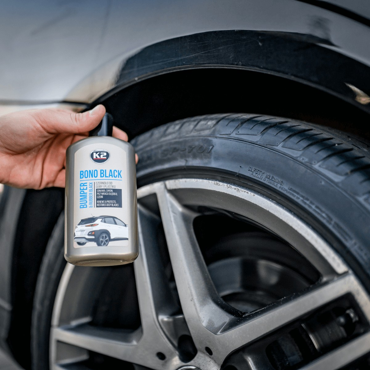 Czernidło do gumy i plastiku K2 BONO BLACK 250ml K030N