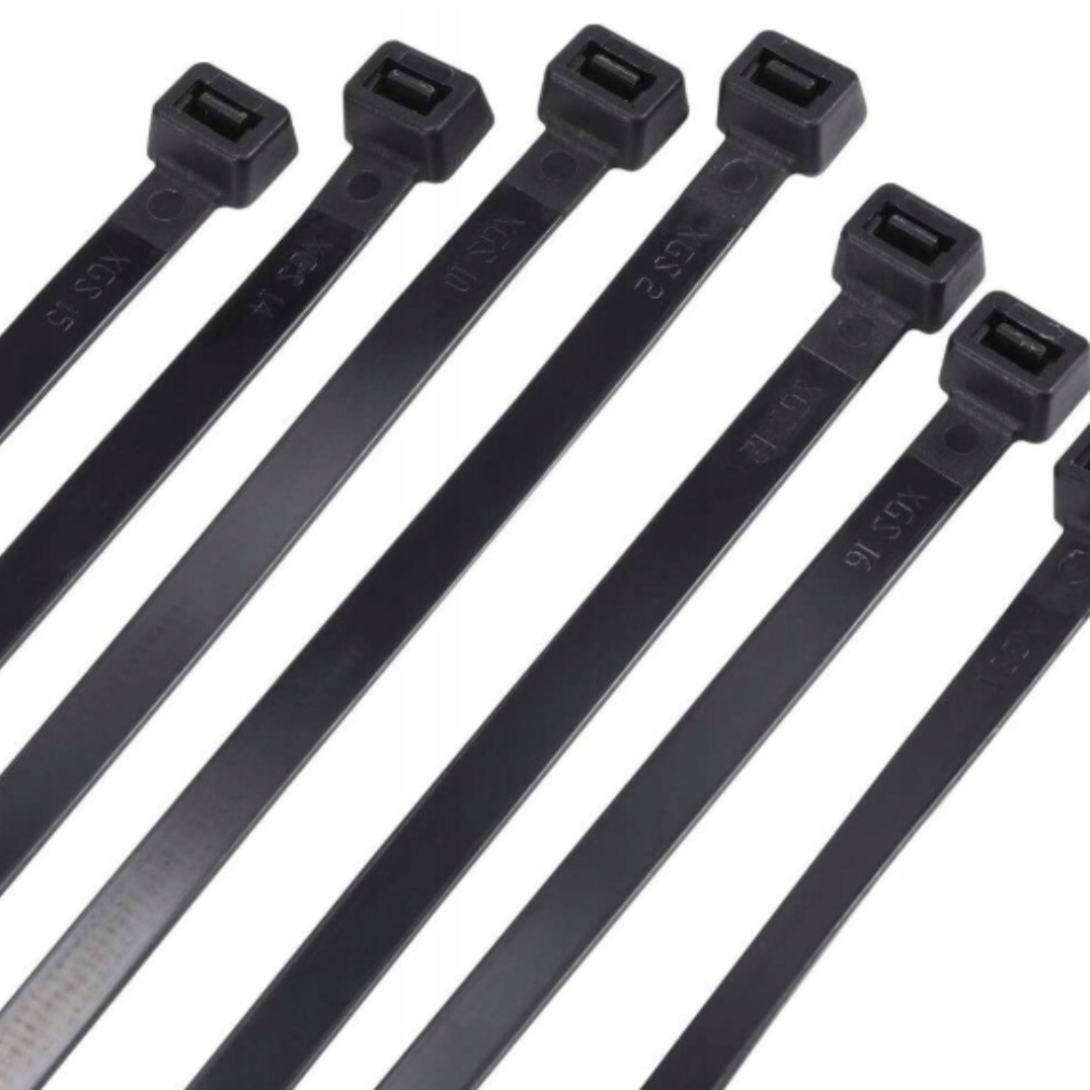 100 SZTUK | TRYTYTKI 3,6mm x 200mm | OPASKI ZACISKOWE DO KABLI ZIPPERKI