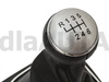VW Jetta 06-12 gałka zmiany biegów SILVER + CZARNY mieszek z ramką CHROM 6 BIEGÓW