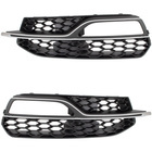 Audi A3 8V S-LINE 12-16 Z HALOGENAMI atrapka kratka w zderzak CZARNA + SILVER lewa + prawa 2 szt. KPL