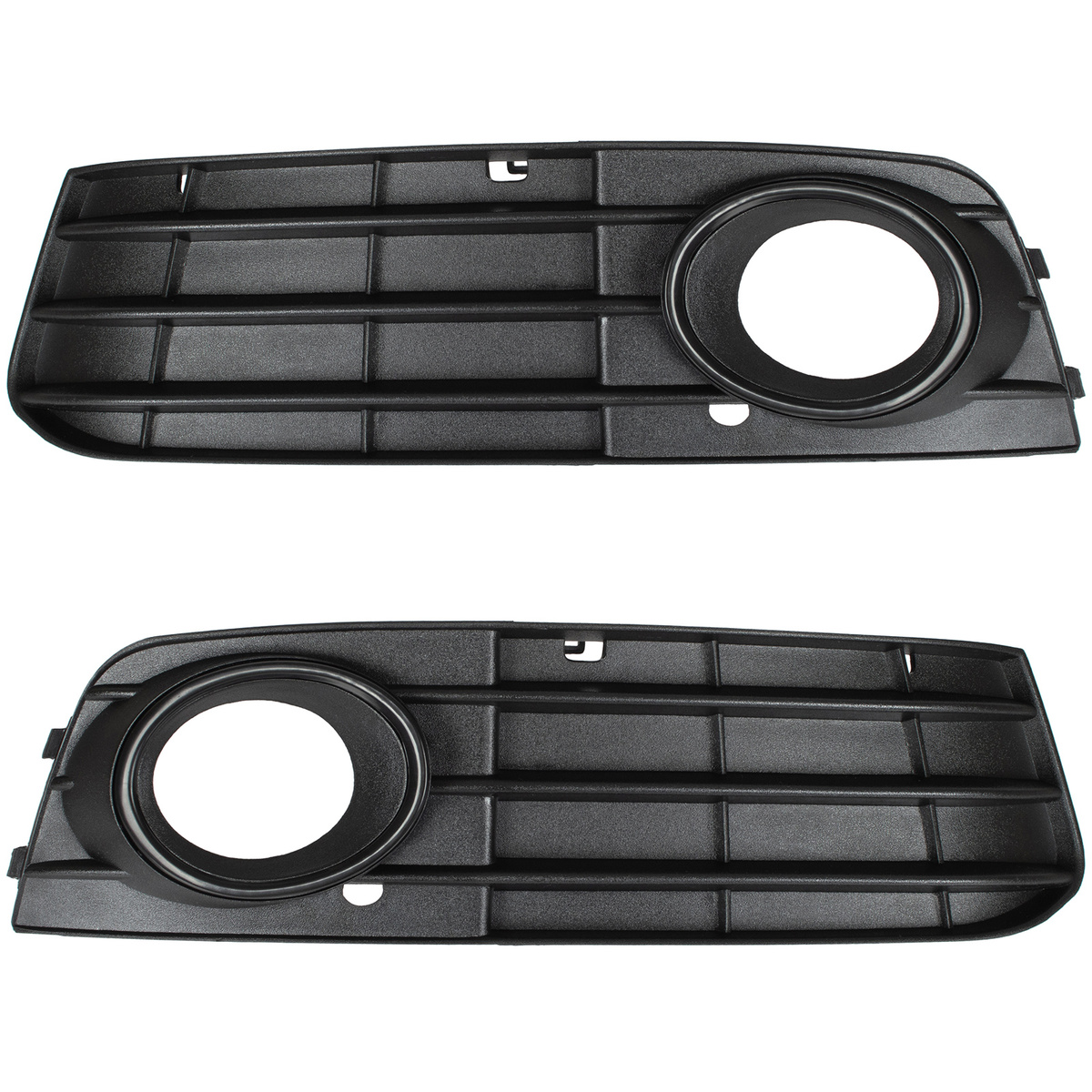 Audi A4 07-11 Z HALOGENAMI atrapka kratka w zderzak 3 BELKI RAMKA CZARNA lewa + prawa 2 szt. KPL