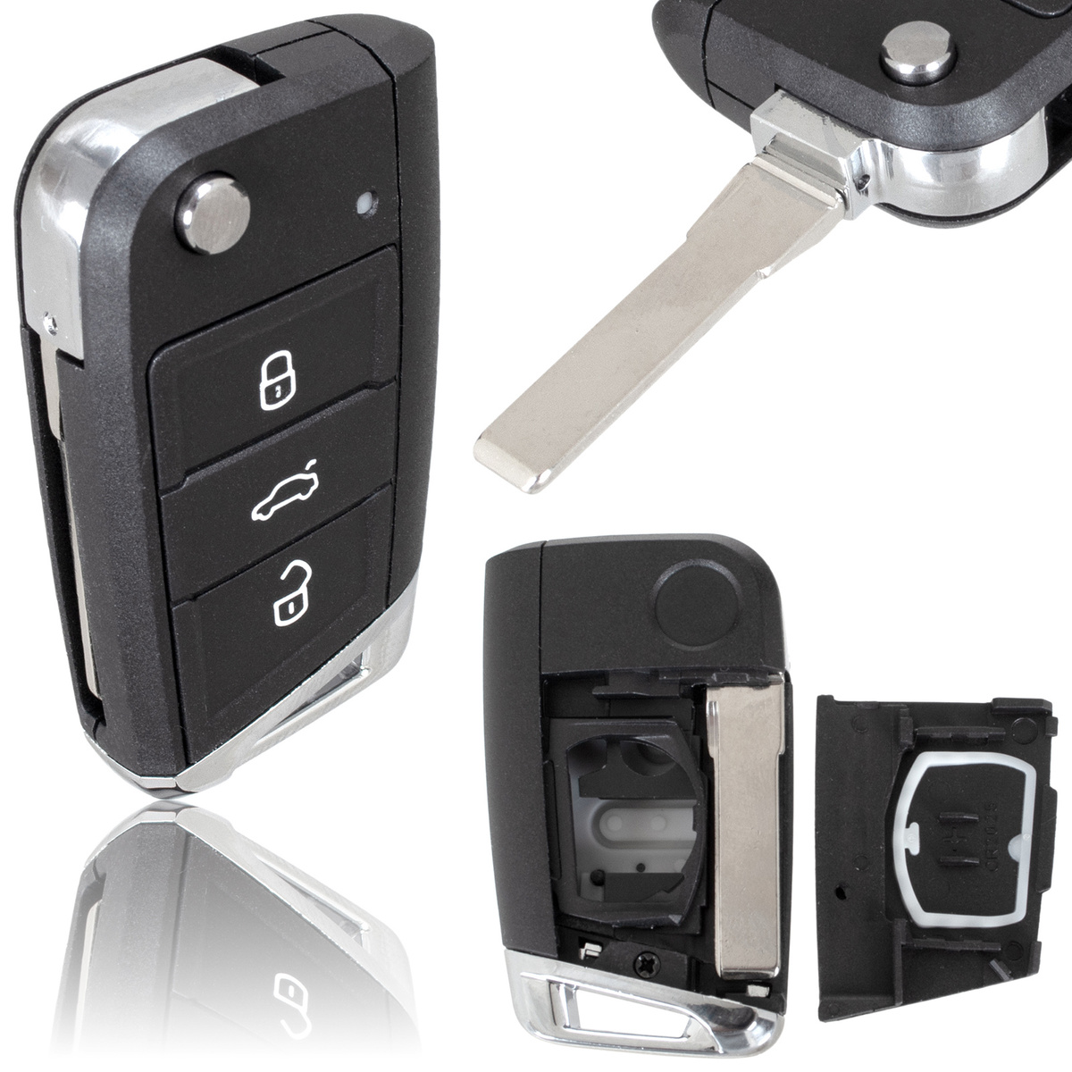 VW Golf VII Polo V VI Tiguan II Touran II obudowa pilota 3 PRZYCISKI