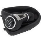 Seat Toledo III 04-09 gałka zmiany biegów CZARNA EKOSKÓRA + mieszek z ramką 5 BIEGÓW