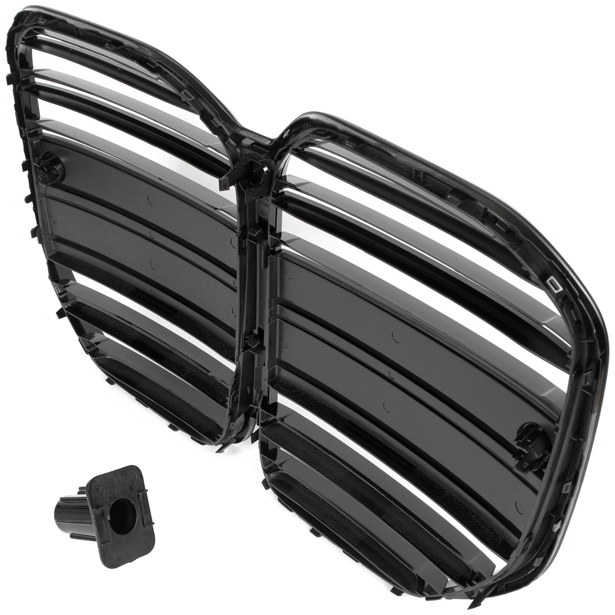 BMW 4 G22 G23 2020- atrapa między reflektory (nerki) BLACK GLOSSY + ZAŚLEPKA