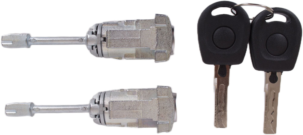 Seat Ibiza III 02-08 wkładka zamka drzwi przednich lewa + prawa 2 szt. KPL