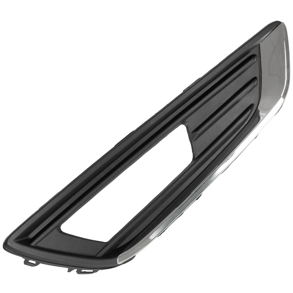 Ford FOCUS III FL 12-16 Z HALOGENAMI atrapka kratka w zderzak przedni CZARNA + CHROM prawa
