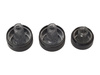 VW Golf V 03-09 pokrętła nawiewu CZARNE 3 szt. kpl.