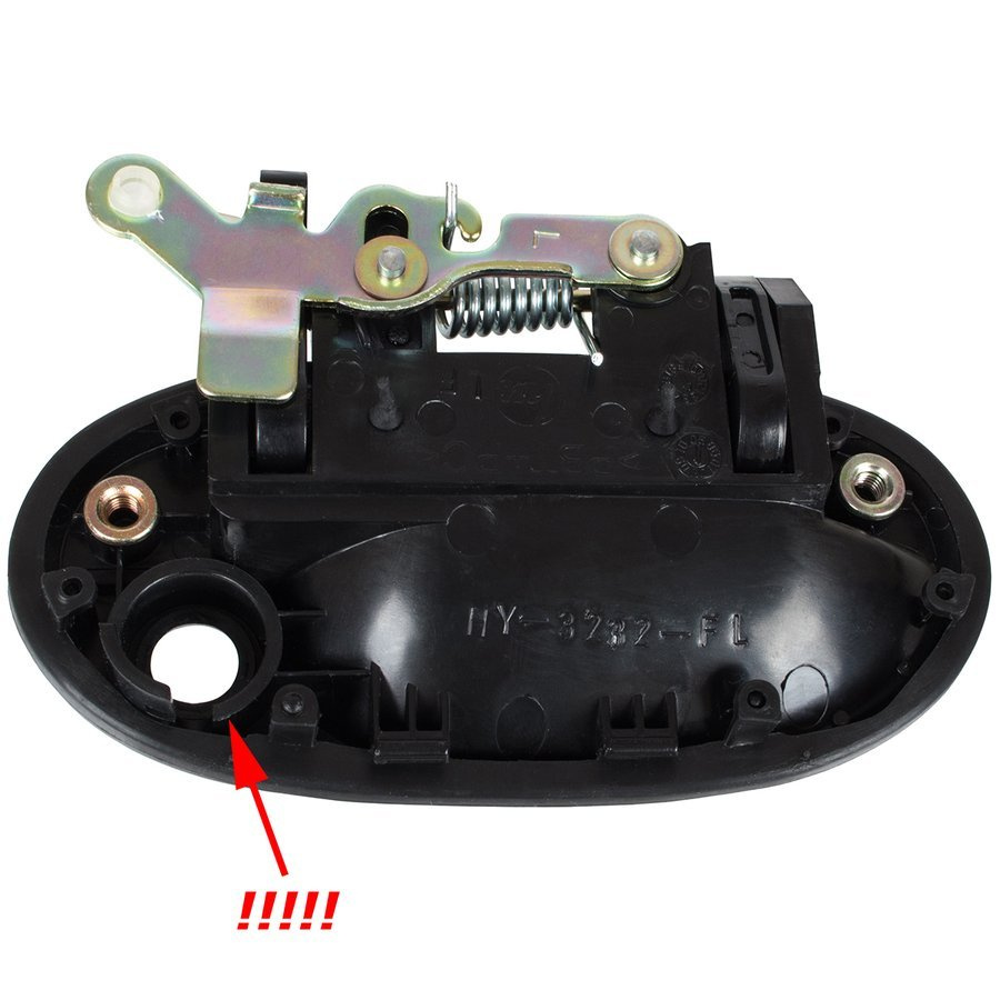 Hyundai Accent 94-00 klamka zewnętrzna przednia BEZ CYLINDERKA lewa 