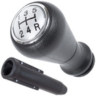Peugeot 407 gałka zmiany biegów SILVER + CZARNY SCHEMAT 5 BIEGÓW + adapter / przejściówka dźwigni drążka gałki zmiany biegów 2 szt. KPL