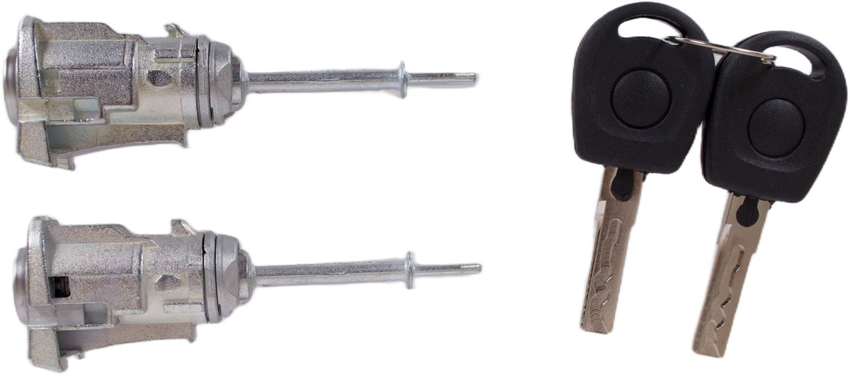 Seat Ibiza III 02-08 wkładka zamka drzwi przednich lewa + prawa 2 szt. KPL