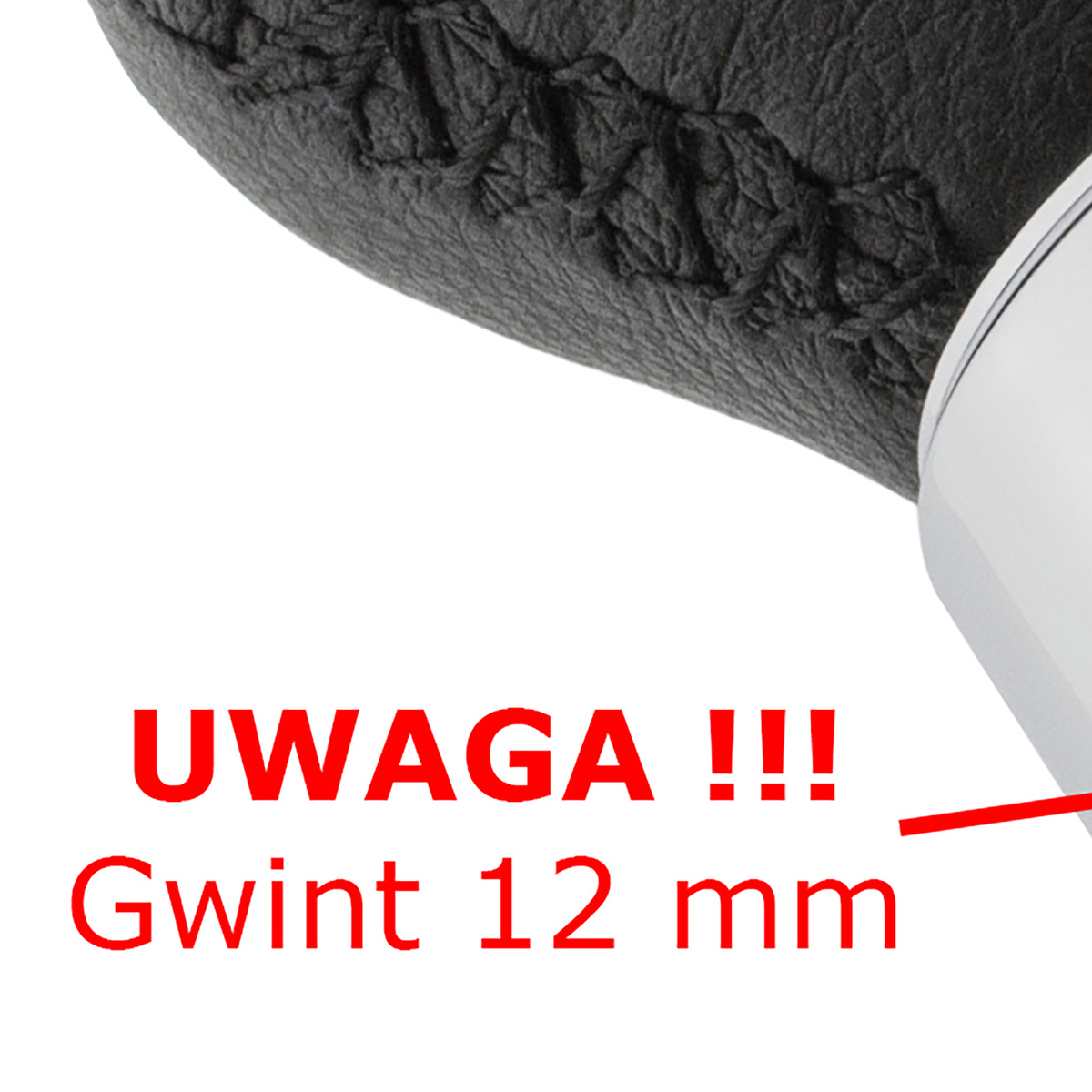 Mazda MPV 99-06 gałka zmiany biegów CZARNA SKÓRA 5 BIEGÓW 12 MM