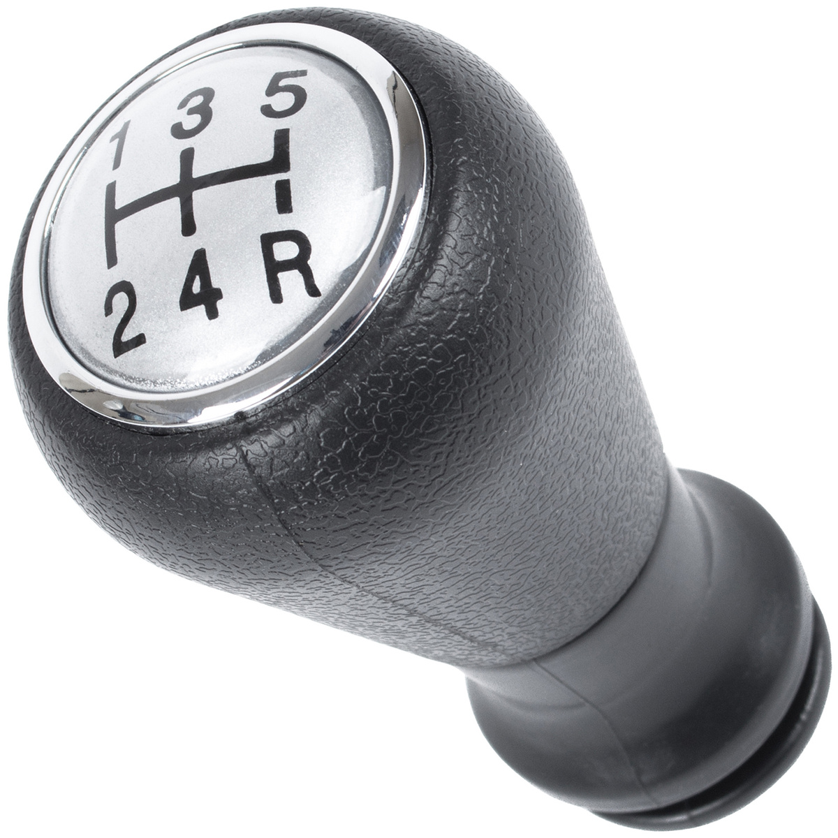 Peugeot 307 gałka zmiany biegów SILVER + CZARNY SCHEMAT 5 BIEGÓW + adapter / przejściówka dźwigni drążka gałki zmiany biegów 2 szt. KPL