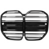 BMW 4 G22 G23 2020- atrapa między reflektory (nerki) BLACK GLOSSY + ZAŚLEPKA