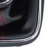 VW Golf VI 08-12 gałka zmiany biegów + CZARNY mieszek z CZERWONĄ nitką i ramką CHROM 6 BIEGÓW