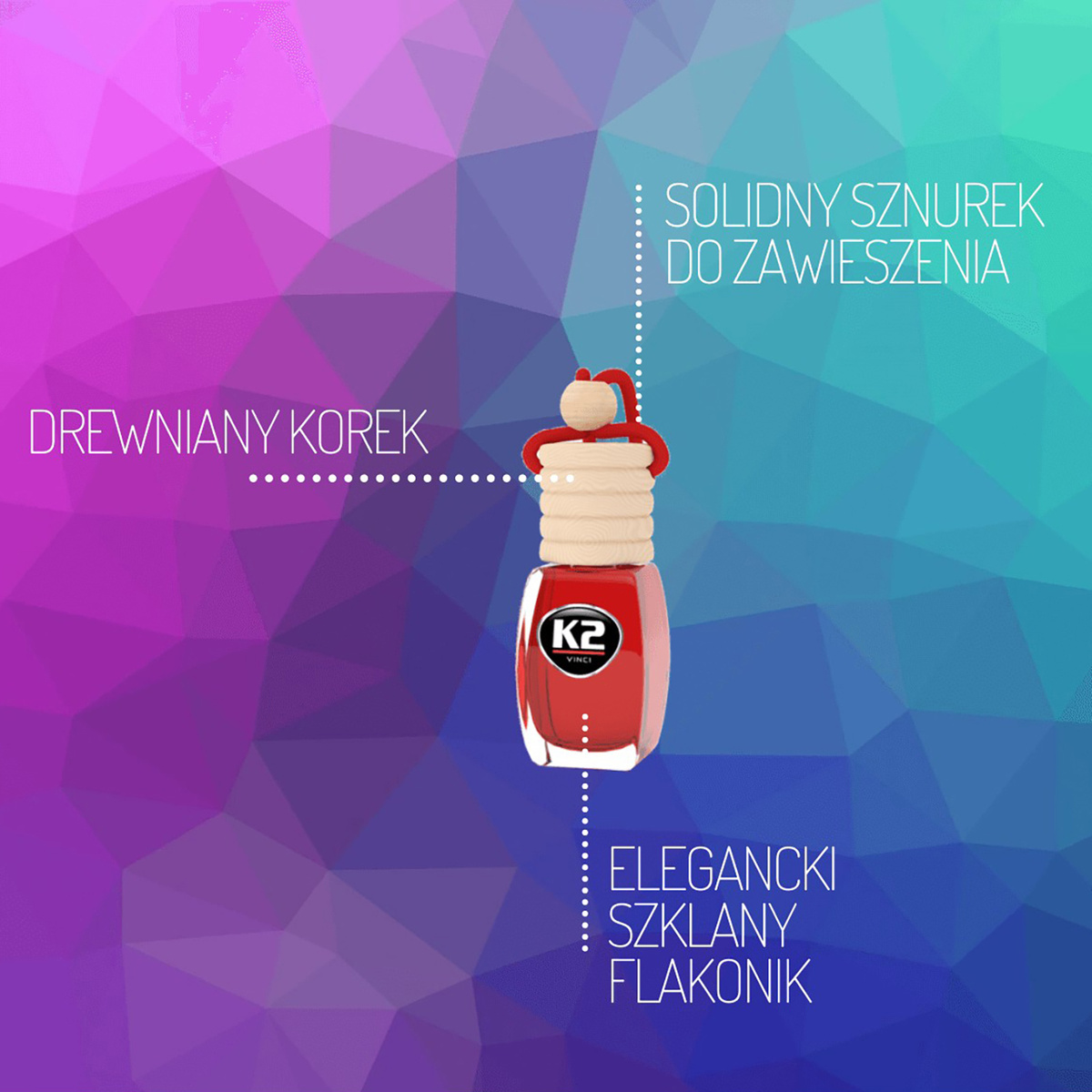 Odświeżacz w buteleczce Zapach K2 VENTO SOLO ZIELONE JABŁKO REFILL 8ml V402