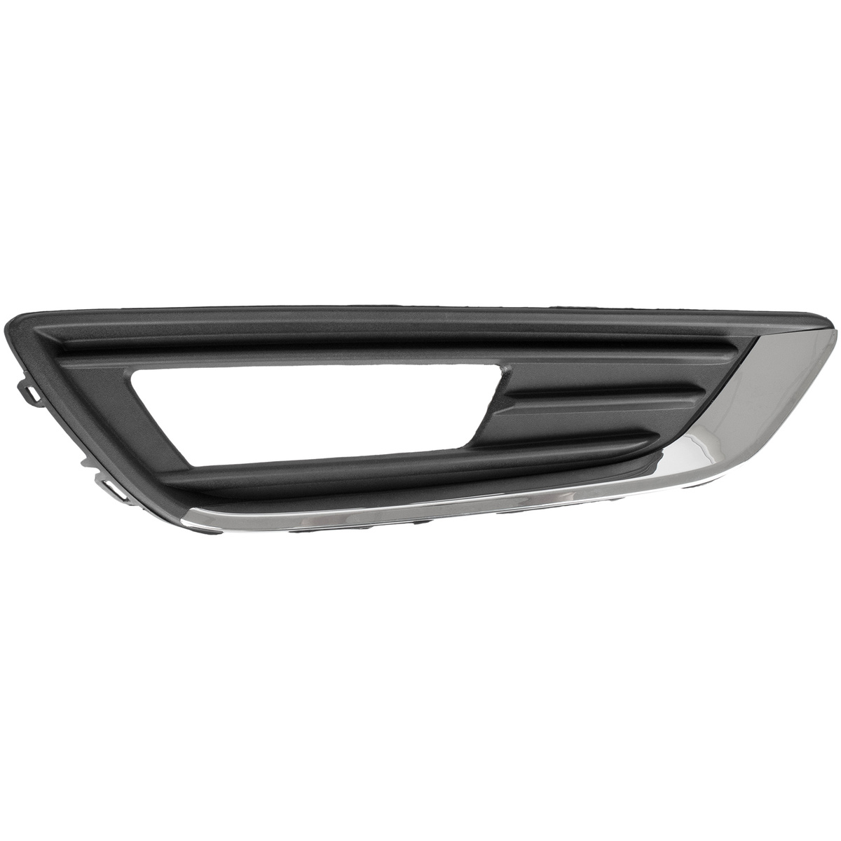 Ford FOCUS III FL 12-16 Z HALOGENAMI atrapka kratka w zderzak przedni CZARNA + CHROM prawa
