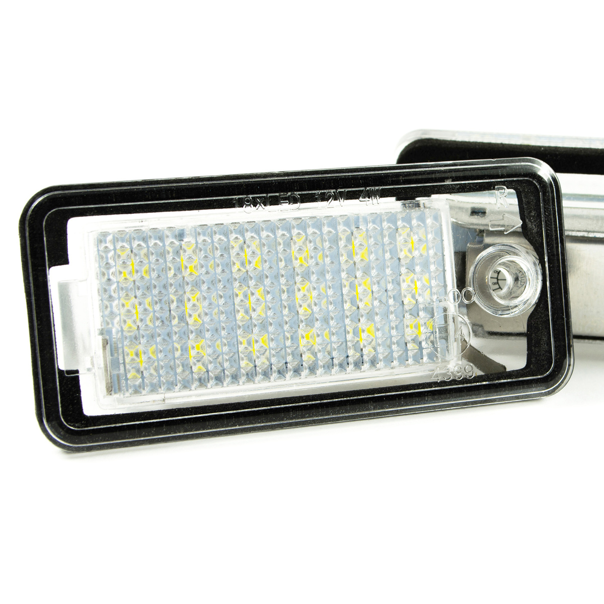 Audi A3 A4 A6 A8 Q7 lampki podświetlenia tablicy rejestracyjnej LED 2 szt. kpl. + 2x WKRĘT
