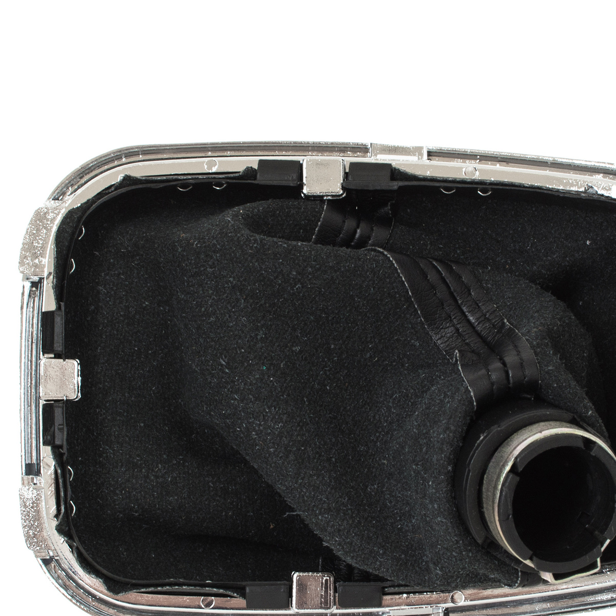 VW Golf IV 97-03 gałka zmiany biegów CZARNA + mieszek z ramką CHROM 5 BIEGÓW OTWÓR 23MM