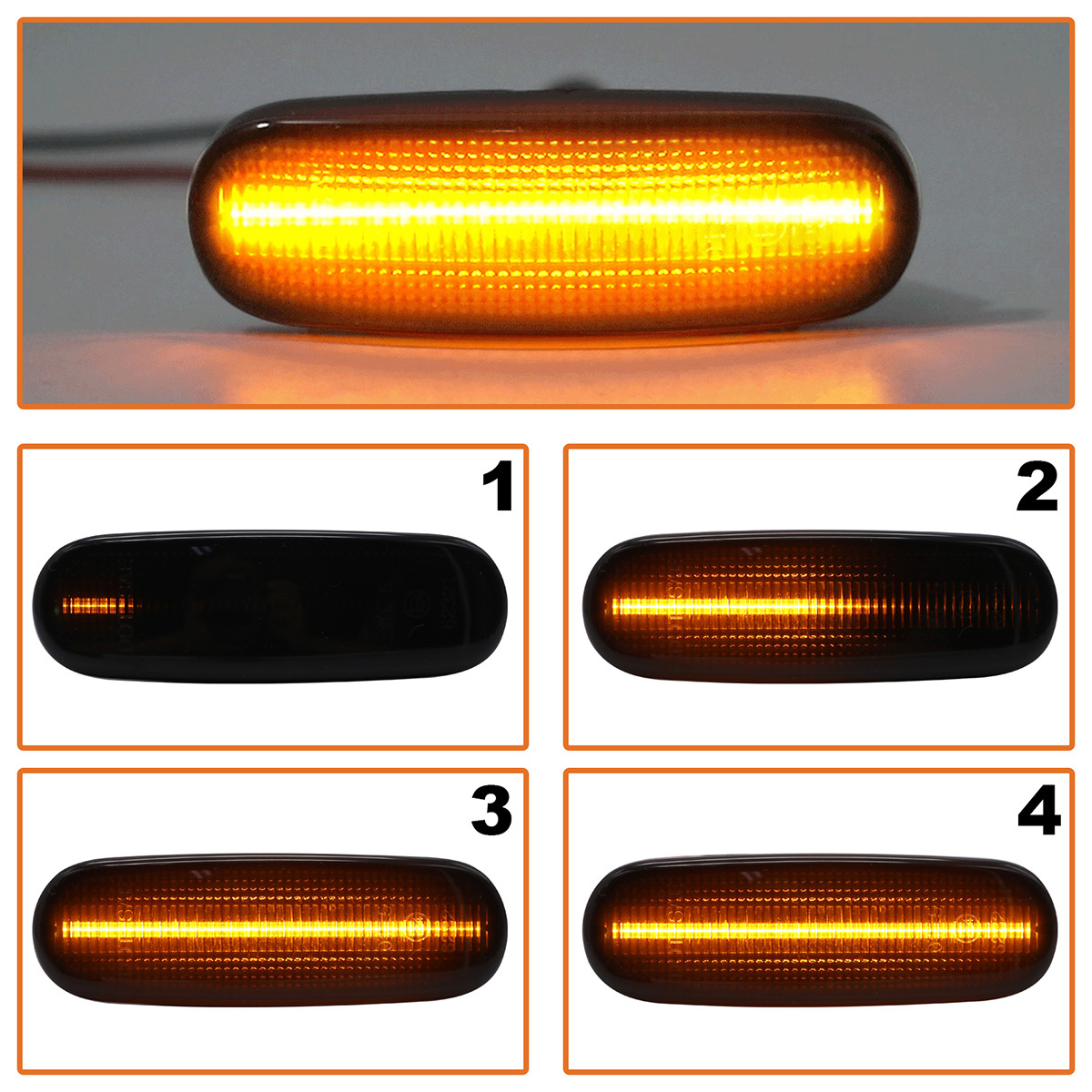Fiat Doblo Fiorino Grande Punto Idea Linea Multipla kierunkowskaz boczny LED DYMIONY DYNAMICZNY 2 szt. KPL