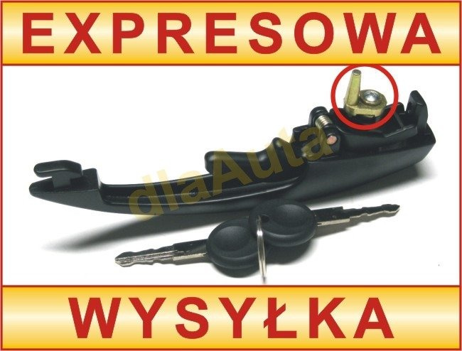 VW T3 79-92 klamka zewnętrzna przednia wersja z 1 bolcem lewa = prawa