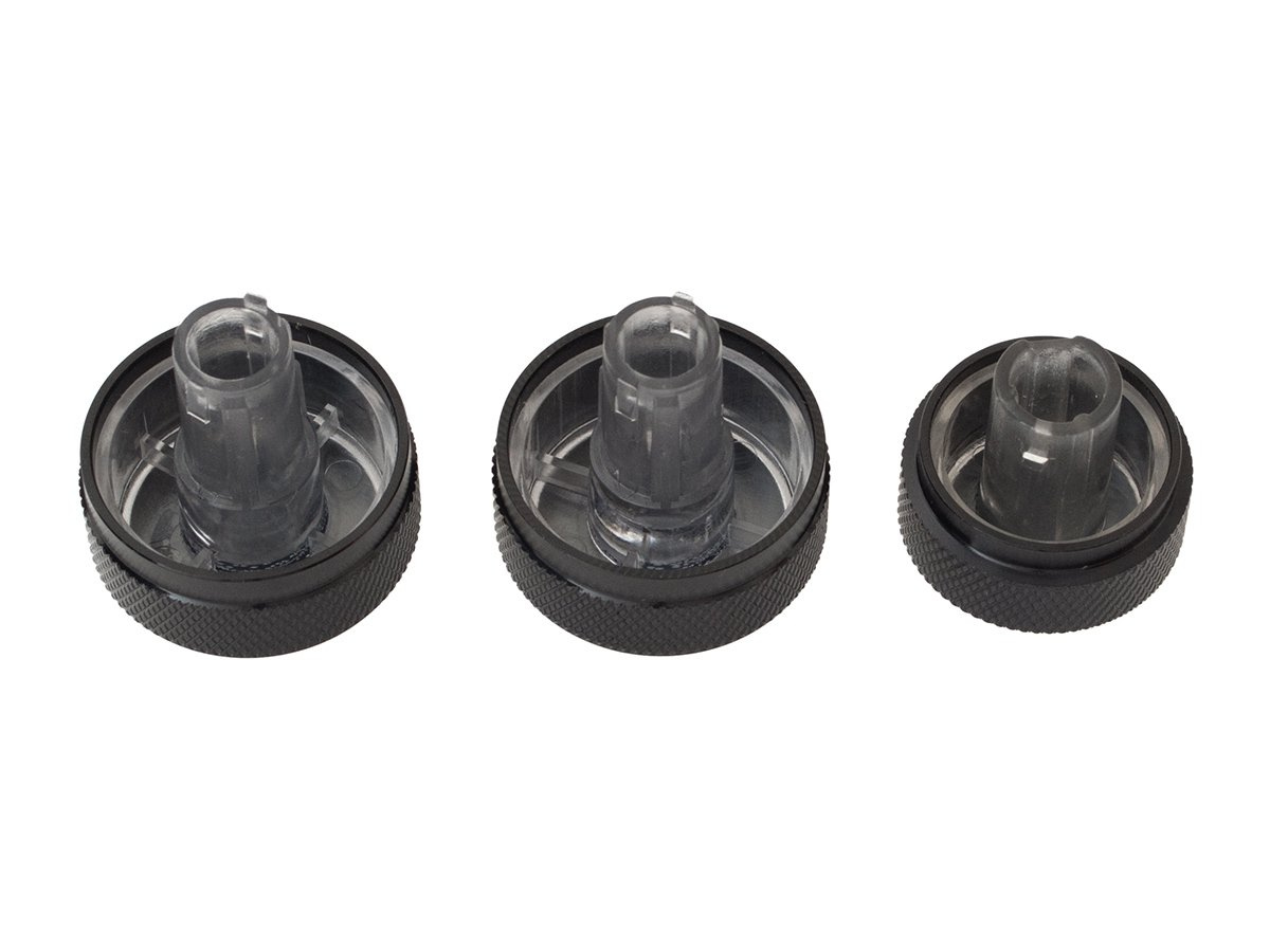 VW Touran I 03-10 pokrętła nawiewu CZARNE 3 szt. kpl.