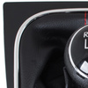 VW Jetta 06-12 gałka zmiany biegów + CZARNY mieszek z CZERWONĄ nitką i ramką CHROM 5 BIEGÓW