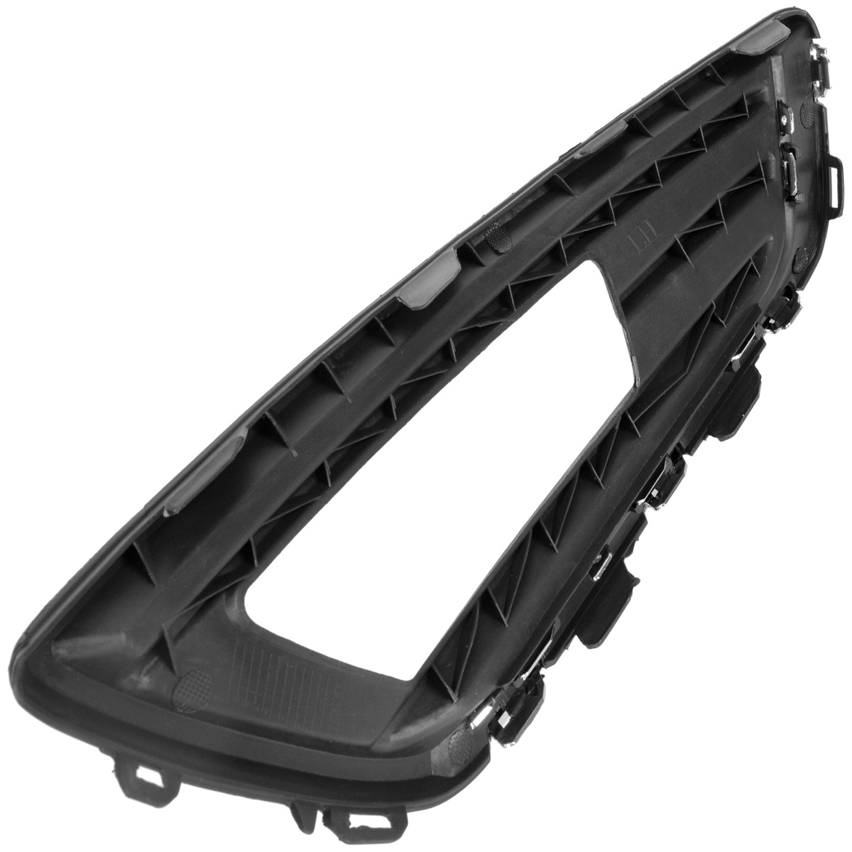 Ford FOCUS III FL 12-16 Z HALOGENAMI atrapka kratka w zderzak przedni CZARNA + CHROM lewa