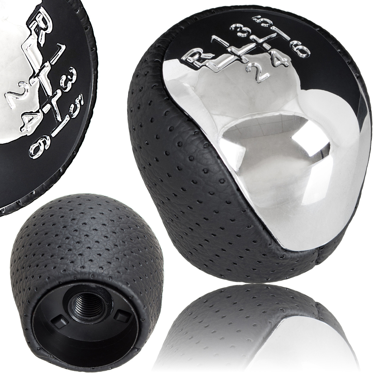 Hyundai i30 gałka zmiany biegów CZARNA + CHROM 6 BIEGÓW