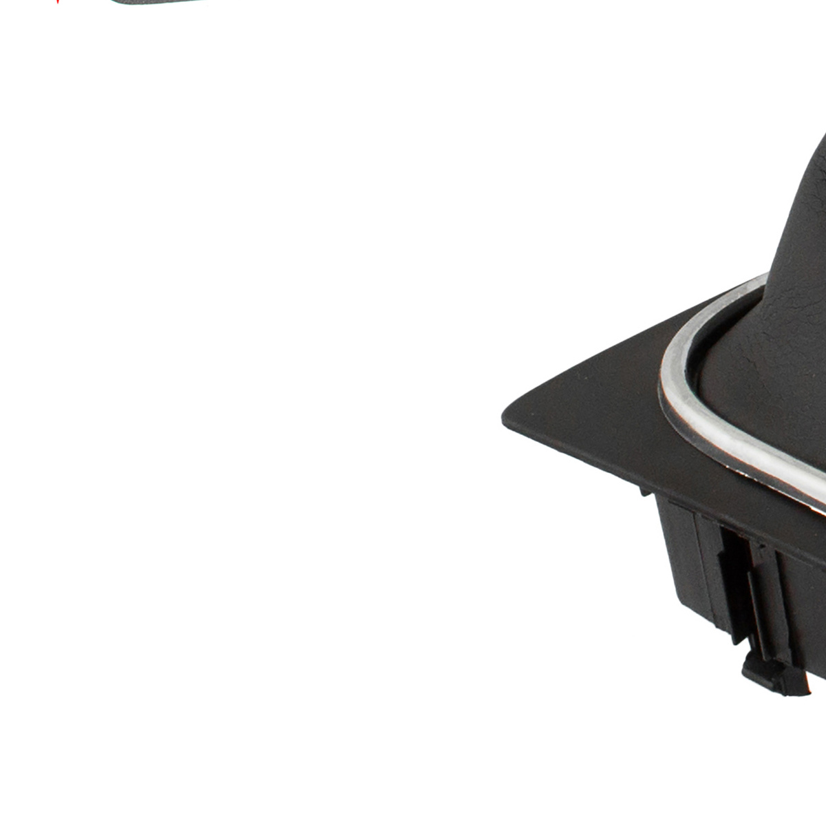 VW Caddy 04-09 gałka zmiany biegów + CZARNY mieszek z CZERWONĄ nitką i ramką CHROM 6 BIEGÓW