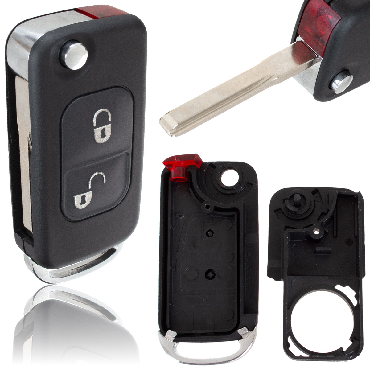 Mercedes A C CL CLK CLS E M S SLK VIANO VITO obudowa pilota 2 PRZYCISKI