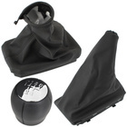 Opel Corsa C 2000- gałka zmiany biegów CHROM 5 BIEGÓW + mieszek ochronny drążka zmiany biegów + hamulca ręcznego + ramka CZARNA 3 szt. KPL