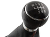 VW Caddy 04-09 gałka zmiany biegów + CZARNY mieszek z CZERWONĄ nitką i ramką CHROM 6 BIEGÓW