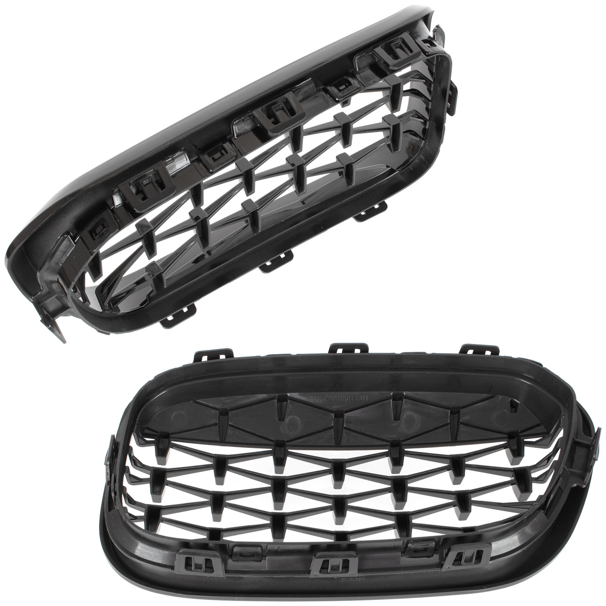 BMW 1 F20 F21 FL 2015- atrapy między reflektory (nerki) lewa + prawa kpl. FULL BLACK STAR