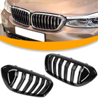 BMW 6 G32 GT 17-20 atrapy między reflektory (nerki) lewa + prawa kpl. BLACK GLOSSY DOUBLE BAR