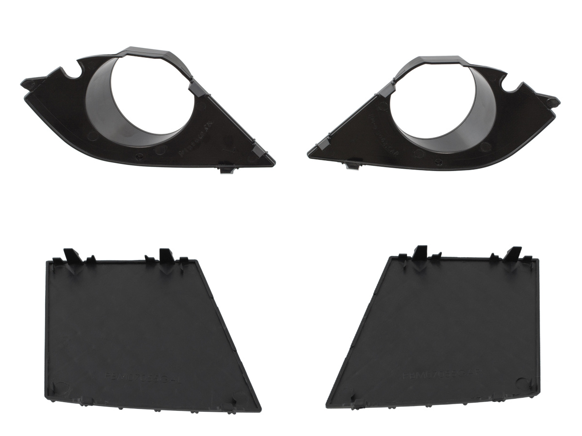 BMW 5 E60 E61 03-10 Zestaw 2 Ramek halogenów i 2 kratek zderzaka (4 szt. kpl)