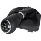 VW Transporter T6 / Multivan 2015- gałka zmiany biegów CZARNA SKÓRA + MIESZEK CZARNY 6 BIEGÓW