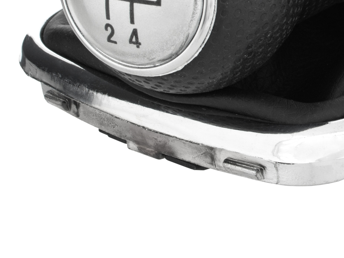 VW Golf IV 98-05 gałka zmiany biegów SILVER + MIESZEK z ramką CHROM OTWÓR 22 MM