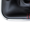 VW Golf IV 97-03 gałka zmiany biegów + mieszek z CZERWONĄ nitką i ramką CHROM 5 BIEGÓW OTWÓR 23MM