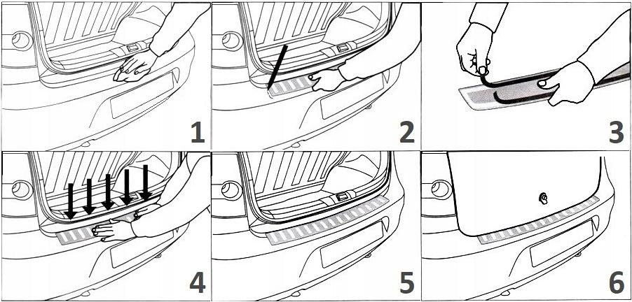 Nissan Qashqai J10 07-14 listwa nakładka progu tylnego STALOWA CHROM