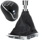 Ford Kuga I 08-12 gałka zmiany biegów 6 BIEGÓW + mieszek ochronny drążka zmiany biegów CZARNY + CHROM + ramka CHROM 2 szt. KPL