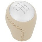 Nissan X-Trail 07-14 gałka zmiany biegów 6 BIEGÓW BEŻOWA EKOSKÓRA + SILVER