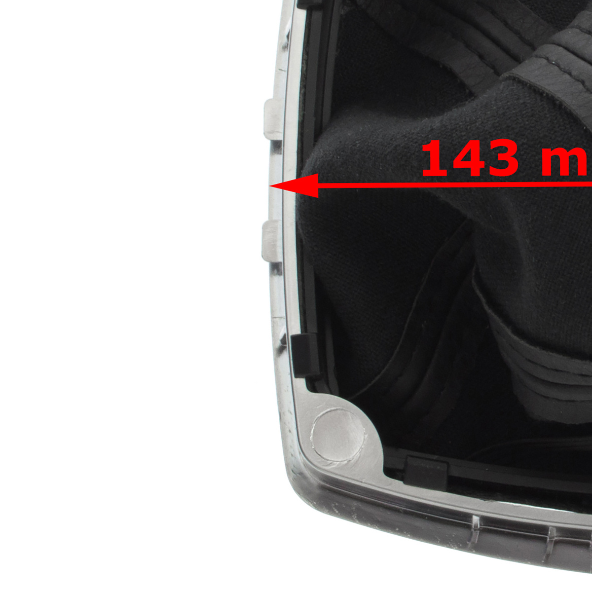 Ford Kuga I 08-12 gałka zmiany biegów 6 BIEGÓW + mieszek ochronny drążka zmiany biegów CZARNY + CHROM + ramka SILVER 2 szt. KPL