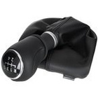 VW Transporter T6 / Multivan 2015- gałka zmiany biegów CZARNA SKÓRA + MIESZEK CZARNY 5 BIEGÓW