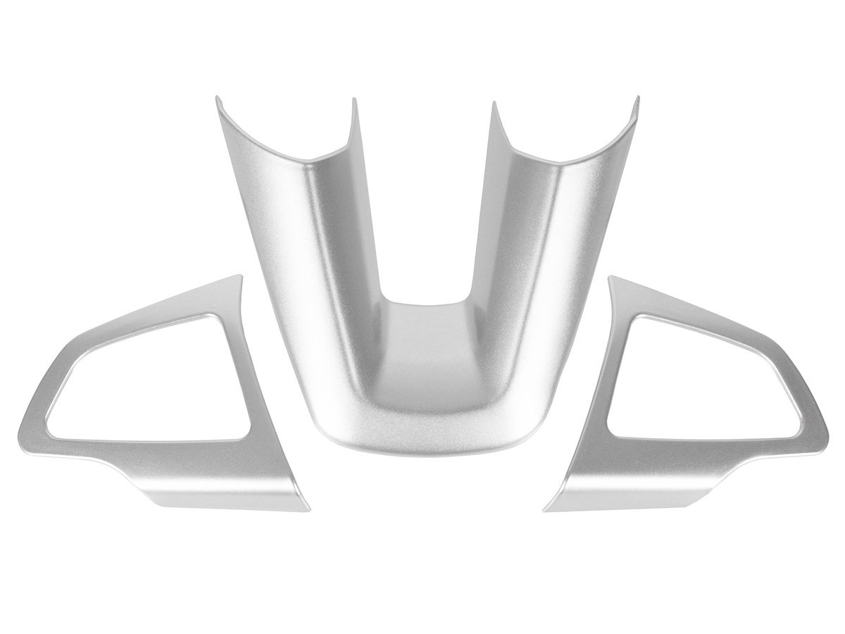 Ford Focus Mk3 2011- nakładki na kierownicę SILVER 3 szt. KPL