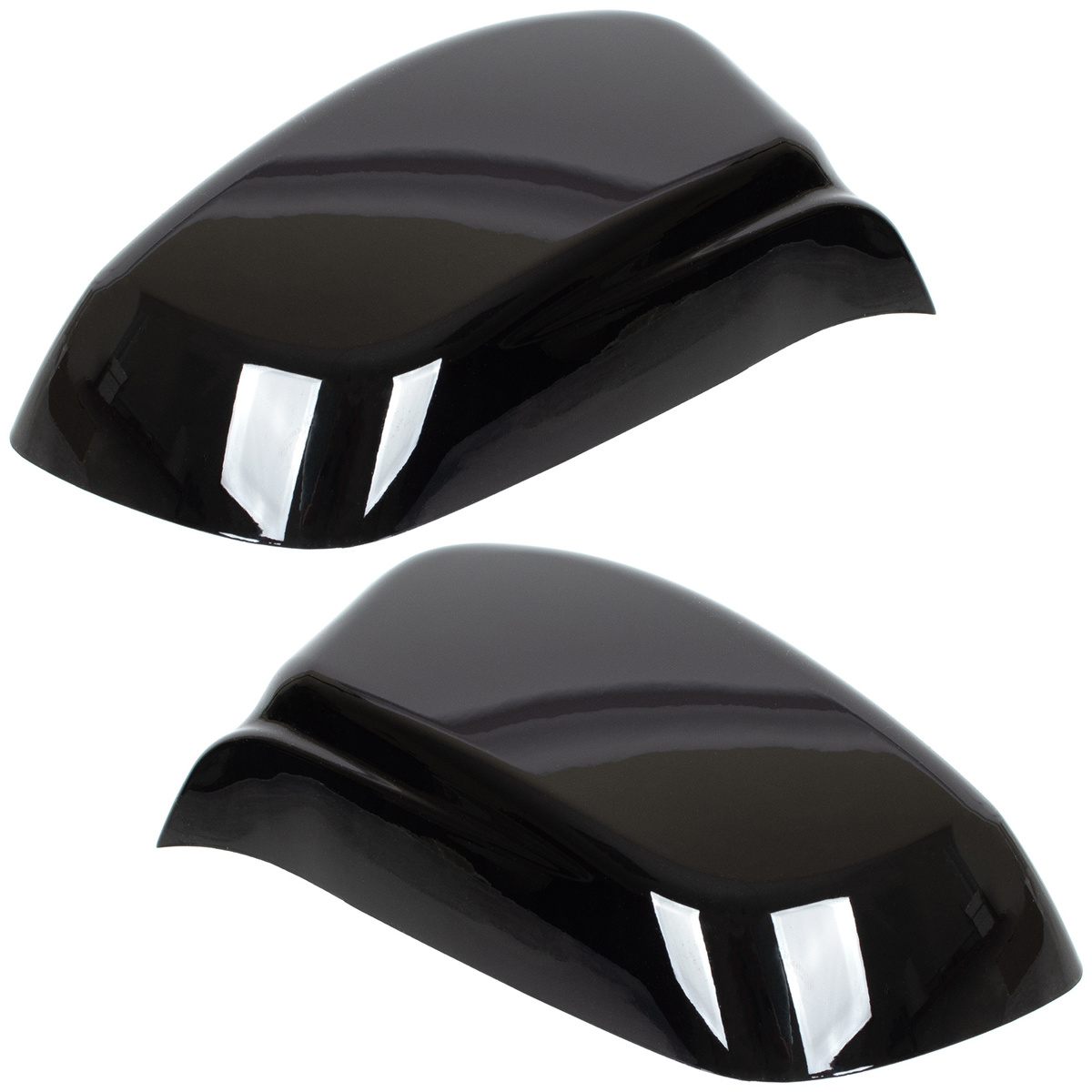 BMW 5 E60 E61 03-08 nakładka lusterka BLACK GLOSSY lewa + prawa 2 szt. KPL