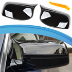 BMW 5 E60 E61 03-08 nakładka lusterka BLACK GLOSSY lewa + prawa 2 szt. KPL