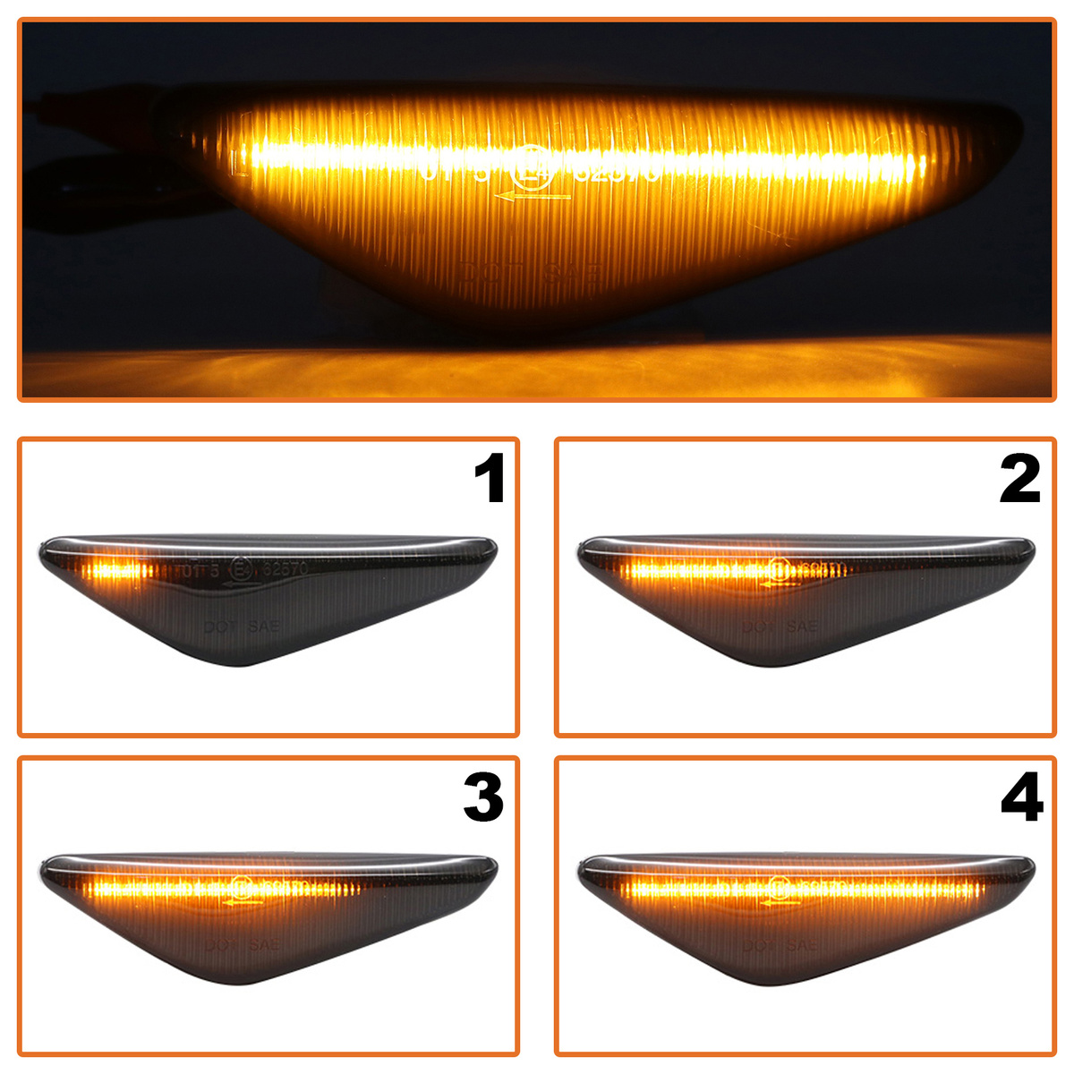 BMW X6 E71 E72 07-14 kierunkowskaz boczny LED DYMIONY DYNAMICZNY 2 szt. KPL