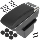 Hyundai i30 I 07-12 podłokietnik ze schowkiem CZARNA EKOSKÓRA + zestaw montażowy